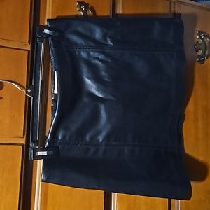 Black Faux Leather Skirt